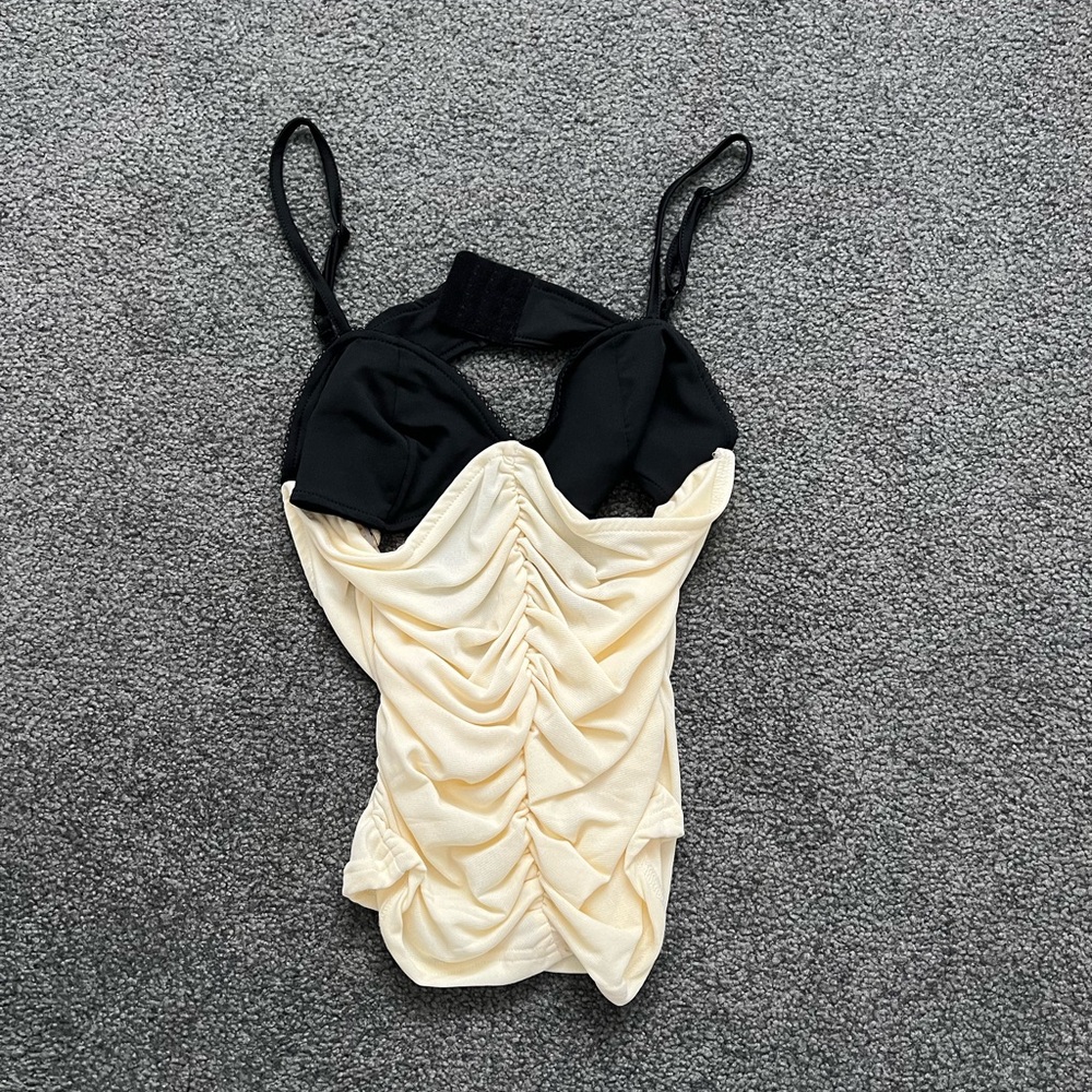 Elegant Black and Cream Women's Top
